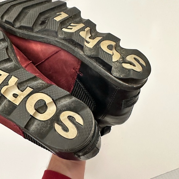 Sorel Joan of Arctic Wedge II Leather Wine Boots Size 8.5 - Picture 15 of 15